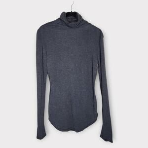 Kit + Ace Gray Mock Neck Long Sleeve Top Soft Tencel Lyocell Women's Sz 4/Small